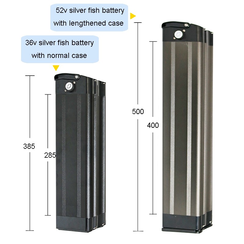 Length Silver Fish 52V 18ah Lithium Ebike Battery